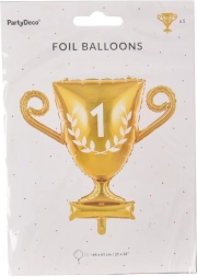 Palloncino in foil a forma di coppa dorata