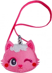 Set creativo – piccola borsetta in feltro con gattino, rosa