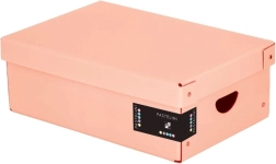 scatola in laminato PASTELINI con coperchio, piccola, color albicocca