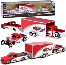 Set in metallo Maisto 1:64 – CHEVROLET 454 SS Pick-up 1993 + CHEVROLET Pick-up 1936 con rimorchio