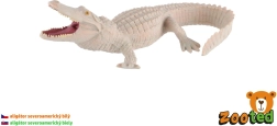 Figura di alligatore americano bianco, 15 cm