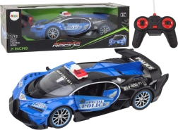 Auto della polizia RC in scala 1:12, blu