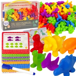 WOOPIE Set Educativo Scienza Calcolo Montessori Dino Puzzle 95 pezzi