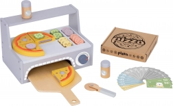 Set pizza in legno Tooky Toy con accessori