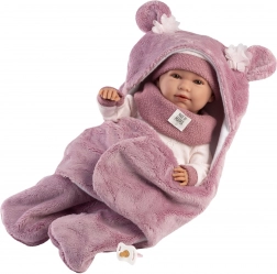 Bambola neonato realistico con suoni e corpo in stoffa morbida