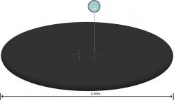 Telo di copertura per piscina gonfiabile con anello 244 cm BESTWAY