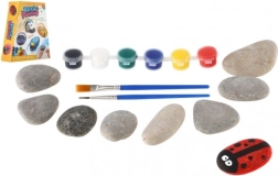 Pittura su pietre – set creativo con colori e pennelli