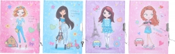 Diario con lucchetto 13 × 18 cm – ragazza, senza righe