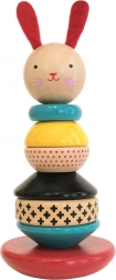Torre impilabile in legno con coniglietto