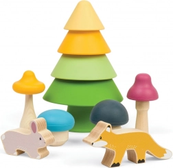 Set di animaletti del bosco in legno