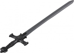 Spada da guerriero in plastica con impugnatura decorata e suoni 80 cm