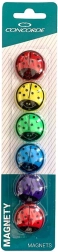 Magneti con coccinelle 30 mm, 6 pz