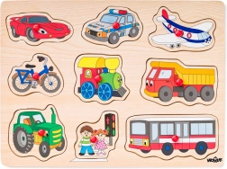 Puzzle su tavola – mezzi di trasporto