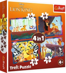 Puzzle 4 in 1 Il re leone Coraggioso