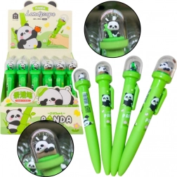 Penna gel con panda in cupola, inchiostro blu 0,5 mm