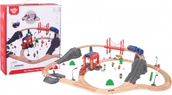 set treno in legno vigili del fuoco e ambulanza 70 pezzi – TOOKY TOY