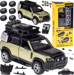 Modello metallico tuning LAND ROVER DEFENDER 110 1:43 con set di accessori