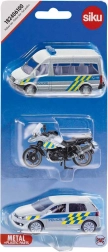 SIKU veicoli della polizia ceca con motocicletta - 3 pezzi