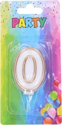 Candela per festa 0 - oro