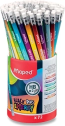 Matita in grafite senza legno MAPED Black’Peps Energy HB, mix di motivi