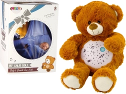 Orso della buonanotte in peluche con modalità giorno e notte - marrone