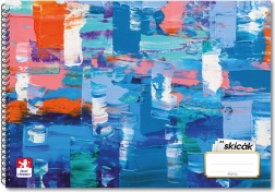 Blocco da disegno A4 con rilegatura a spirale per pittura a olio