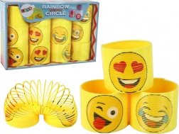 Iconica molla gialla con emoticon rilassante 6 cm