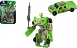 Auto trasformabile in robot 14 cm – modello in plastica verde
