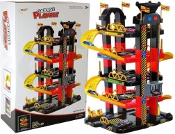 Parcheggio a cinque piani con ascensore a batteria e 10 macchinine, con luci