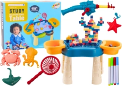 Tavolino multifunzione 4 in 1 blu