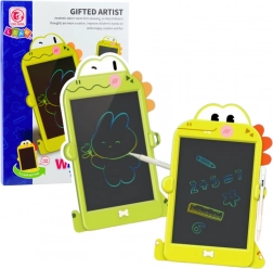 Lavagna per disegnare e scrivere LCD con dinosauri verde