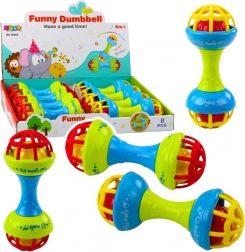 Sonaglio e massaggiagengive per neonati a forma di manubrio, colorato