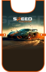 Grembiule poncho per bambini con motivo auto