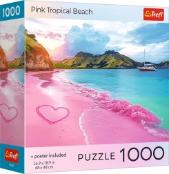 Puzzle Trefl spiaggia tropicale rosa 1000 pezzi