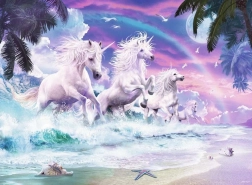 RAVENSBURGER Puzzle Unicorni sulla spiaggia XXL 150 pezzi