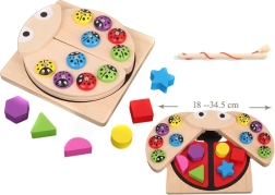Puzzle educativo in legno – coccinella