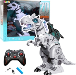 Dinosauro robotico RC con effetto fumo, luci e suoni