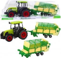 Trattore verde con rimorchio per bambini 50 cm