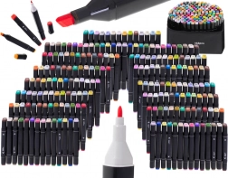 Pennarelli a doppia punta in custodia - 168 pezzi