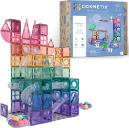 Set di espansione pastello per pista a biglie CONNETIX, costruzioni magnetiche, 80 pezzi