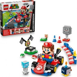 lego super mario mario kart – figurina interattiva di mario e kart standard