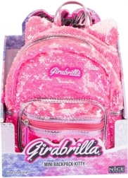 Zainetto per bambini GIRABRILLA rosa gattina con paillettes