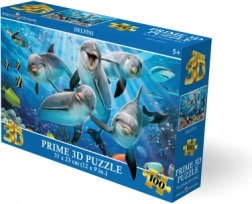 Puzzle 3D delfini 100 pezzi (31 × 23 cm)