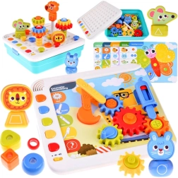 Pannello didattico interattivo Montessori – emozioni, numeri e forme