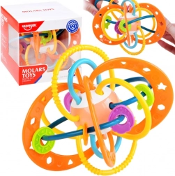 Sonaglio e massaggiagengive sensoriale per neonati – Arancione