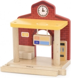 stazione ferroviaria in legno con suoni