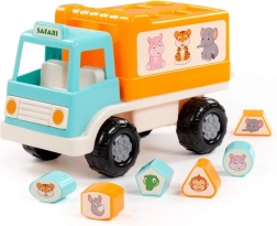 Camion safari educativo con incastri arancione