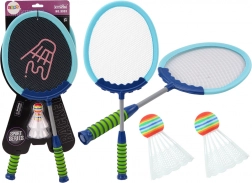 Set di 2 racchette da badminton Shuttlecocks Badminton Blu