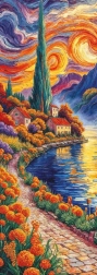 Puzzle panoramico Verso i cipressi 1000 pezzi ART PUZZLE