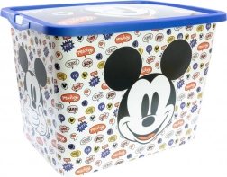 scatola portaoggetti in plastica 23 l mickey mouse con coperchio